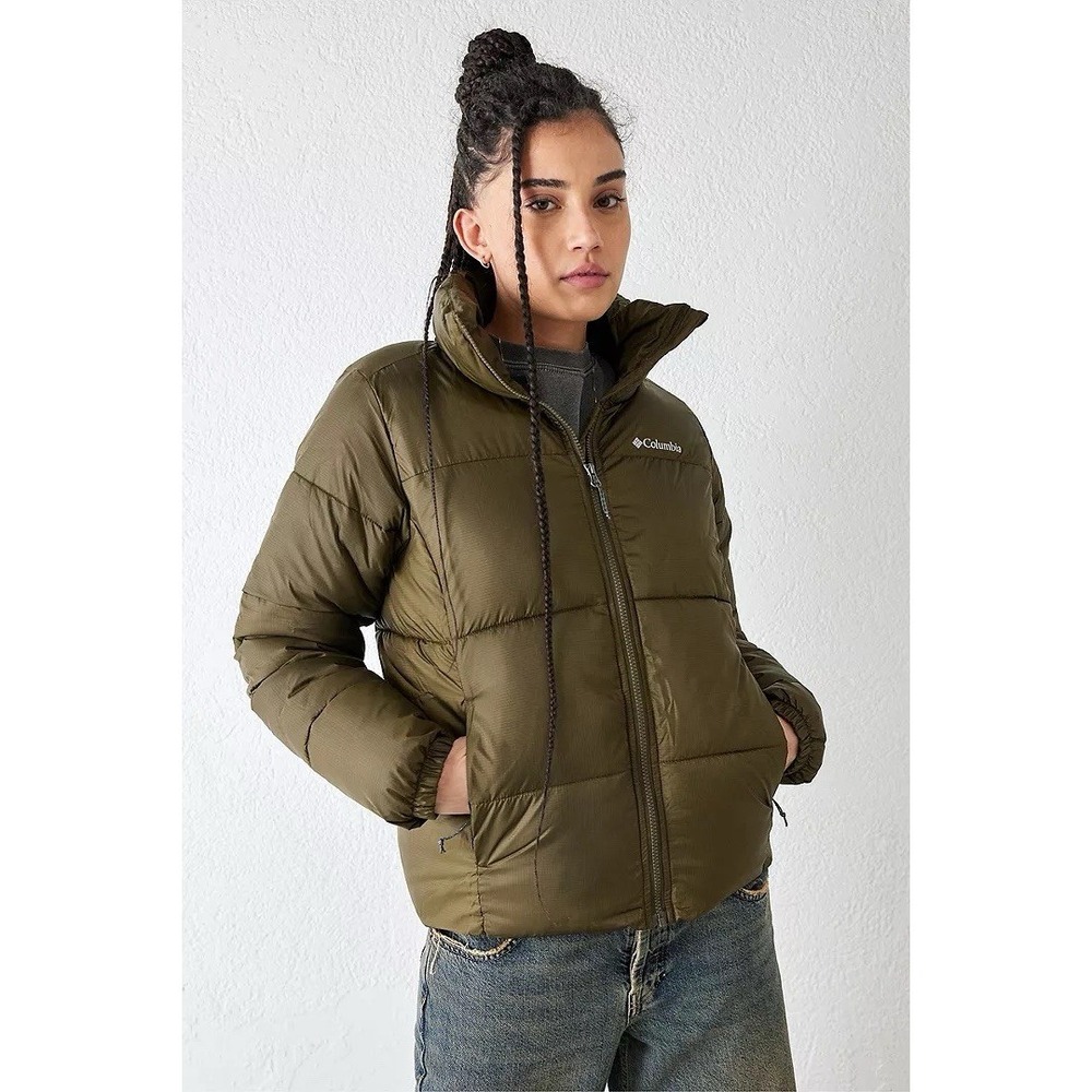 Columbia‎ Women's Size 1X Puffect Winter Puffer Jacket Olive Khaki Green NWT